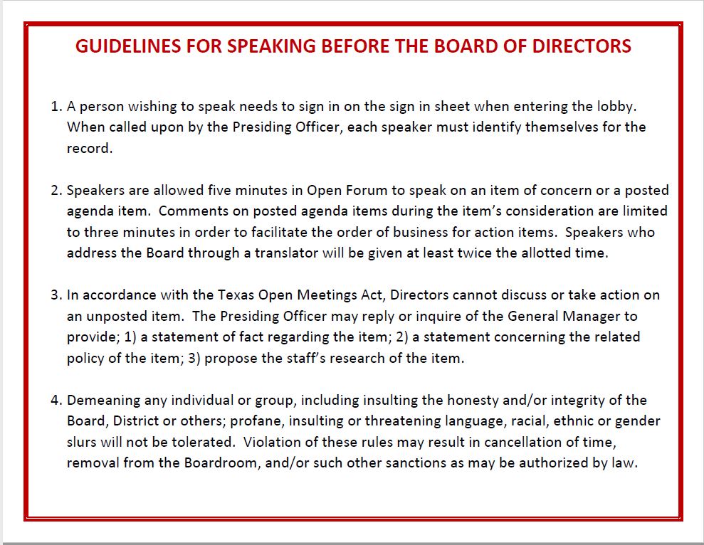 board meeting Guidelines